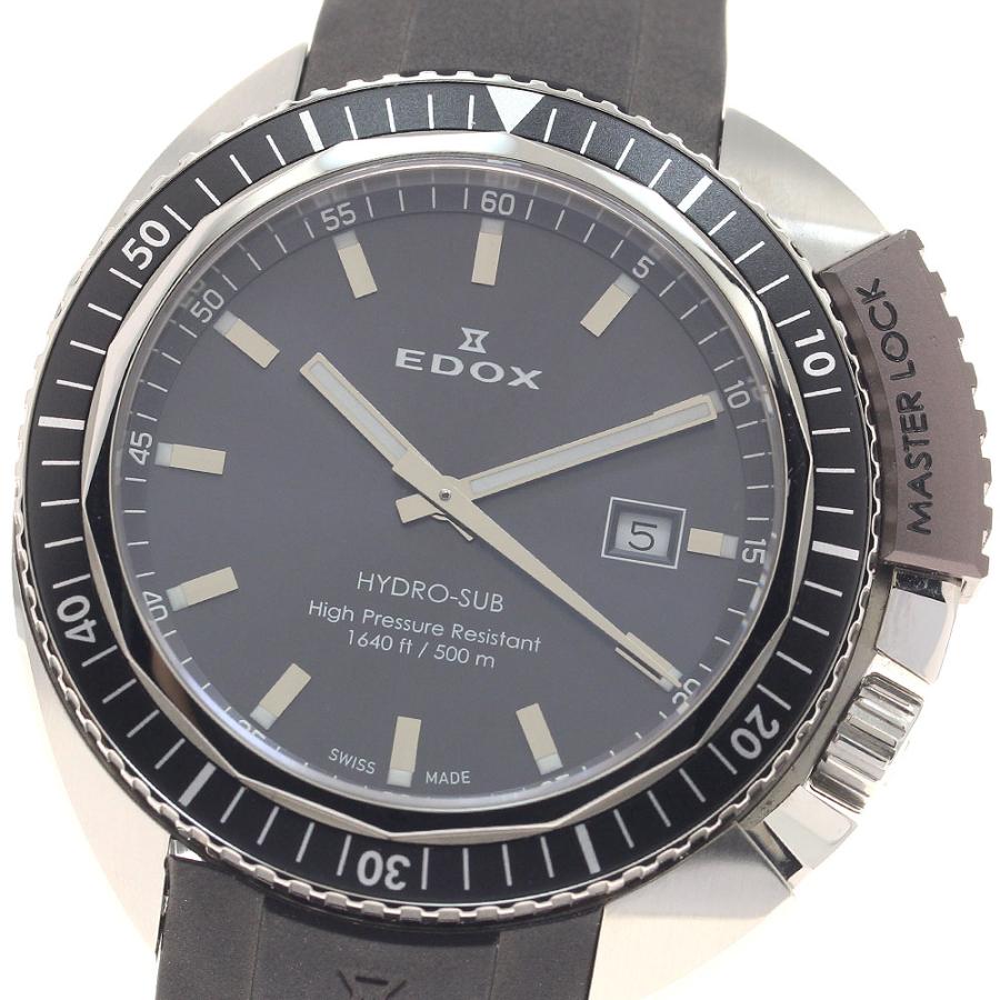 エドックス EDOX 53200 ハイドロサブ 500ｍ デイト クォーツ メンズ 美品 箱・保証書付き_957346 EDOX（エドックス） EDOX 53200 ハイドロサブ 500m デイト クォーツ