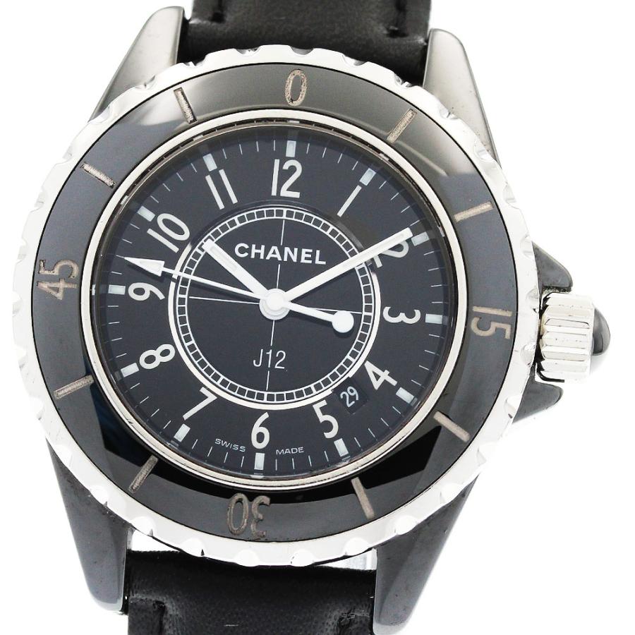 シャネル　J12 黒　セラミック H0680 33mm レディース腕時計 CHANEL（シャネル） CHANEL H0680 J12 黒セラミック デイト クォーツ