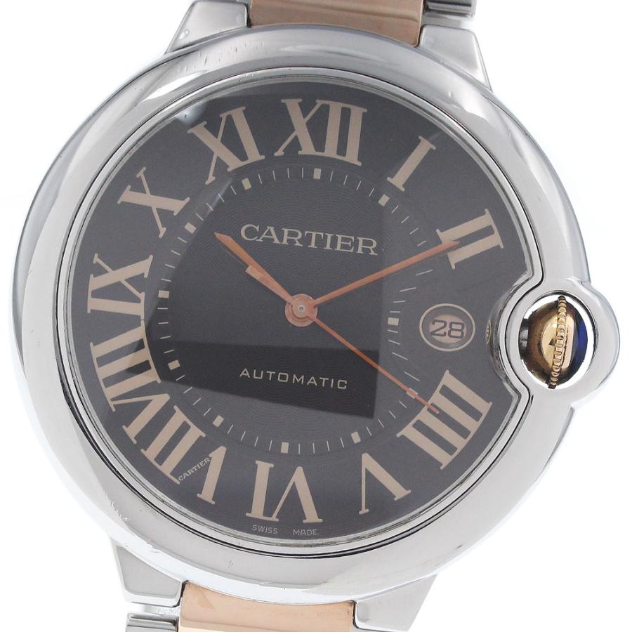 カルティエ CARTIER W6920032 バロンブルーLM デイト コンビ 自動巻き メンズ 保証書付き_957765 Cartier（カルティエ） CARTIER W6920032 バロンブルーLM デイト