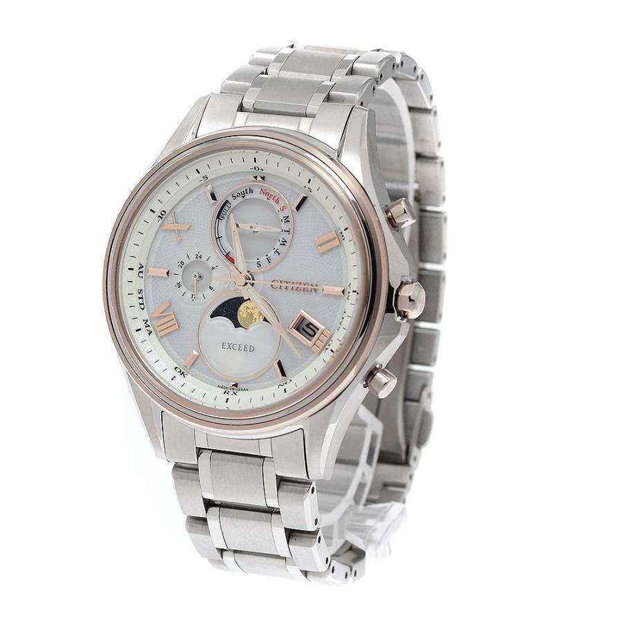 シチズン CITIZEN BY1026-65A/H874-004JJ02 エクシード デイデイト ムーンフェイズ ソーラー電波 メンズ 極美品 箱・保証書付き_958351の画像