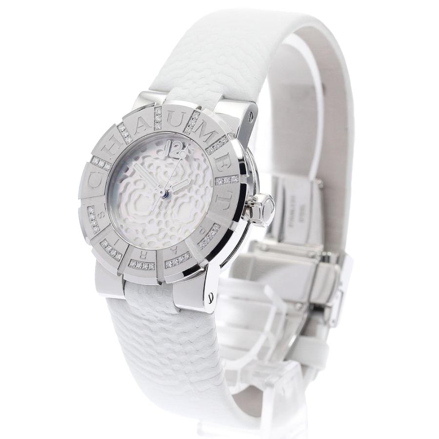 ショーメ Chaumet 622C-A0103 クラスワン ダイヤベゼル クォーツ レディース 良品 保証書付き_959413の画像