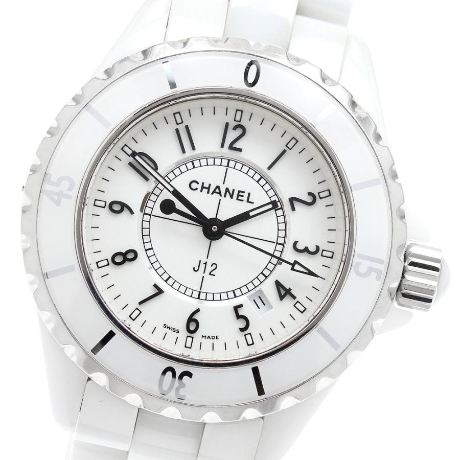 CHANEL（シャネル） CHANEL H0968 J12 33mm 白セラミック デイト 