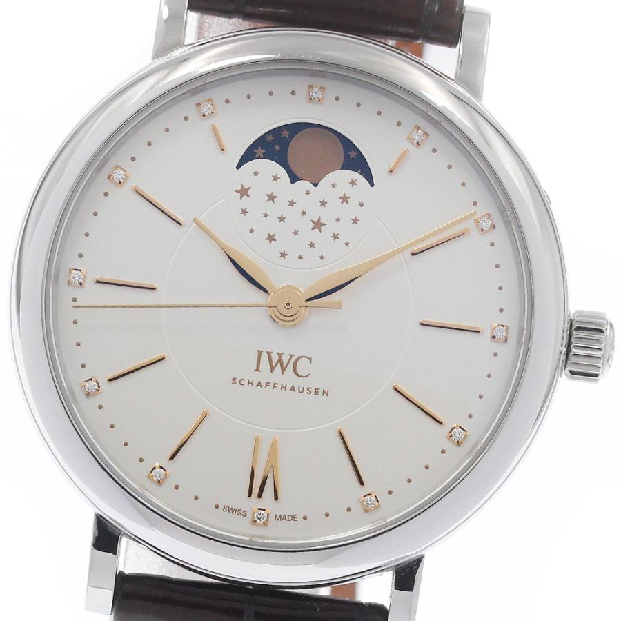IWC IWC SCHAFFHAUSEN IW459011 ポートフィノ ムーンフェイズ 12Pダイヤ 自動巻き メンズ 良品 保証書付き_871661 IWC SCHAFFHAUSEN（IWCシャフハウゼン） IWC IWC SCHAFFHAUSEN