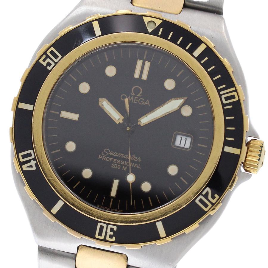 ベルト訳あり オメガ OMEGA シーマスター200ｍ YGコンビ ラージサイズ クォーツ メンズ _965497 OMEGA（オメガ） ベルト訳あり シーマスター200m YGコンビ ラージ