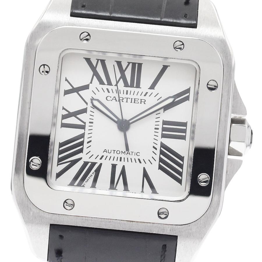 カルティエ CARTIER W20073X8 サントス100 LM 自動巻き メンズ 良品 _967602 Cartier（カルティエ） CARTIER W20073X8 サントス100 LM 自動巻き