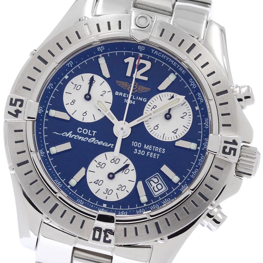 ブライトリング BREITLING A53350 コルト クロノオーシャン デイト クォーツ メンズ 美品 箱・保証書付き_968068 ブライトリング（BREITLING） BREITLING A53350 コルト クロノ