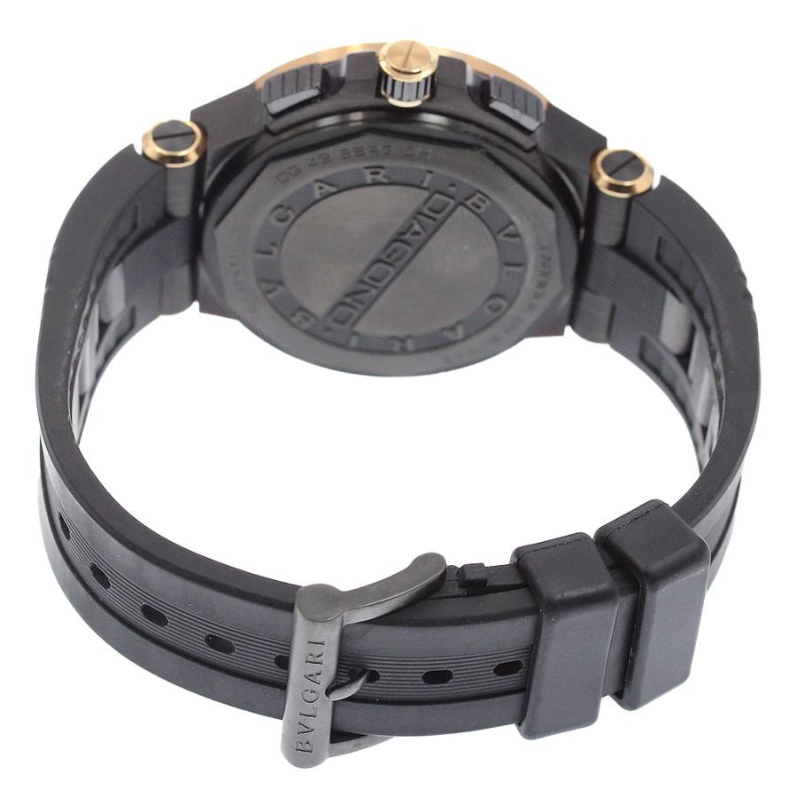 ブルガリ BVLGARI DG42BSPGCH ディアゴノ ウルトラネロ K18PGベゼル クロノグラフ 自動巻き メンズ 箱・保証書付き_968855 BVLGARI（ブルガリ） BVLGARI DG42BSPGCH ディアゴノ ウルトラネロ