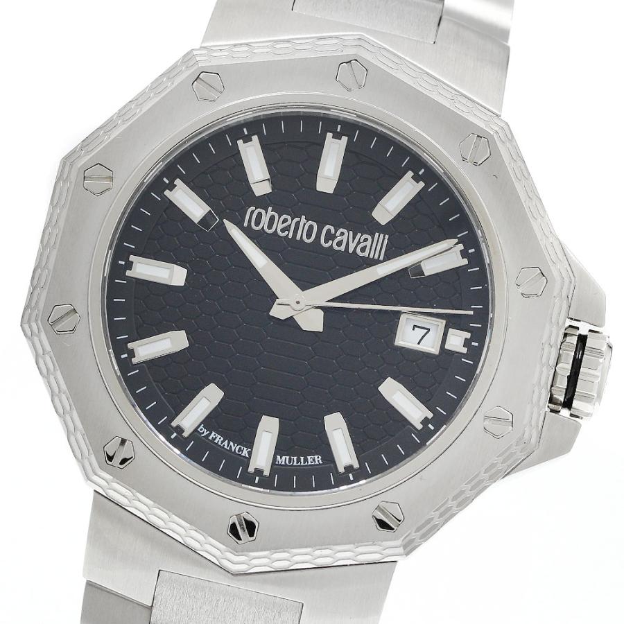 ロベルトカヴァリ Roberto Cavalli RV1G038M0071 By フランクミュラー デイト クォーツ メンズ 良品 箱・保証書付き_969091 ロベルトカヴァリ Roberto Cavalli RV1G038M0071 By フランクミュラー