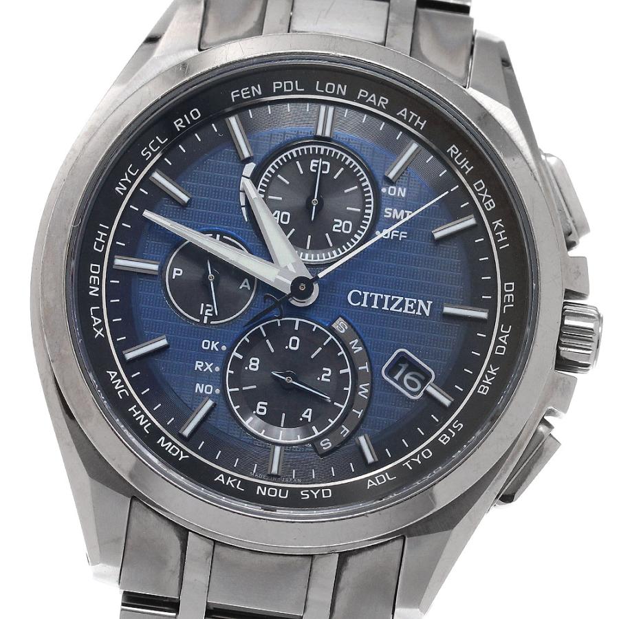 シチズン CITIZEN H804-T018696/AT8040-57L アテッサ エコドライブ ダイレクトフライト クロノグラフ ソーラー電波 メンズ 良品 _972113 CITIZEN（シチズン） CITIZEN H804-T018696/AT8040-57L アテッサ エコ