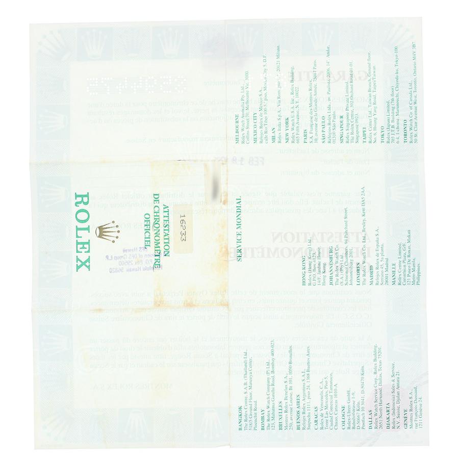 ROLEX ロレックス 16233 保証書 _R-1 : CLOSER Yahoo!ショップ - 通販  