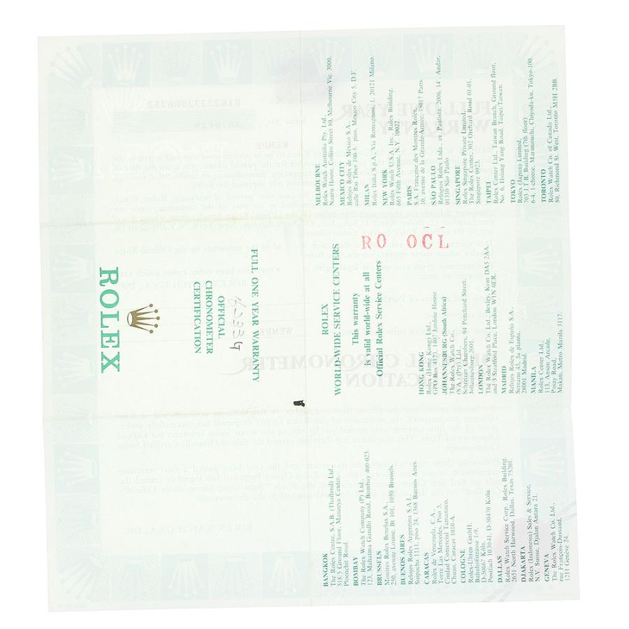 ROLEX ロレックス 16233G 保証書 _R-6 : CLOSER Yahoo!ショップ - 通販  