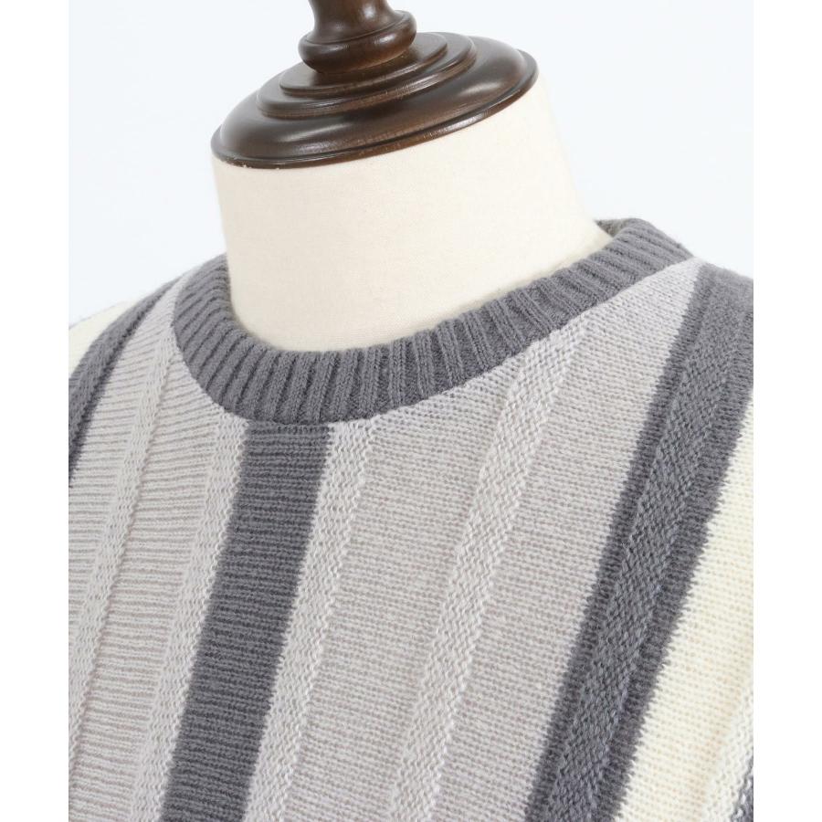 FELKOD x 1minute1second ] stripe crew 【Mountain Research】 neck knit