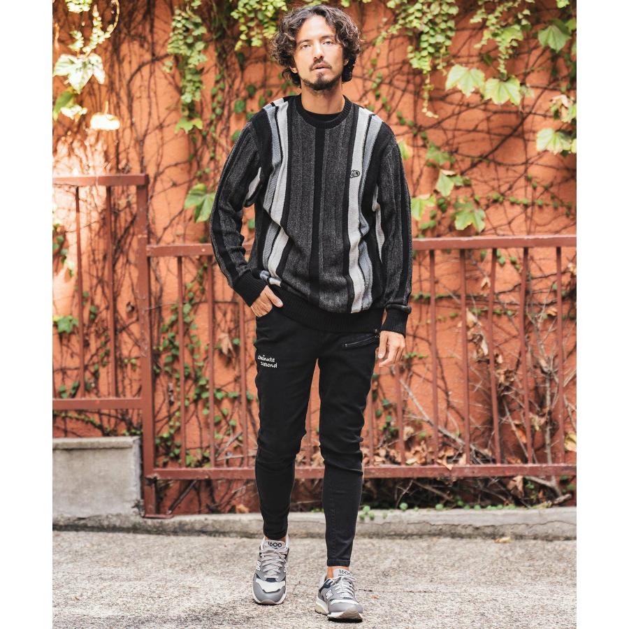 FELKOD x 1minute1second ] stripe crew 【Mountain Research】 neck knit