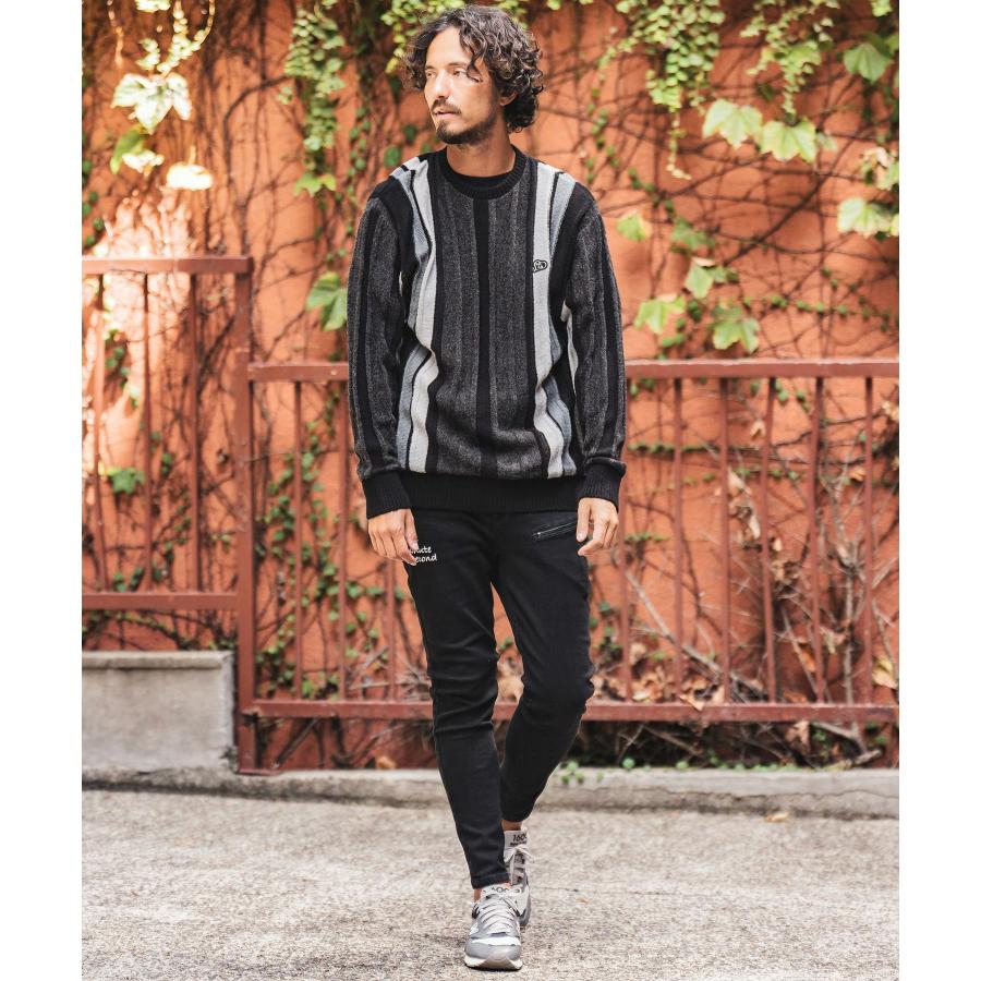 FELKOD x 1minute1second ] stripe crew 【Mountain Research】 neck knit