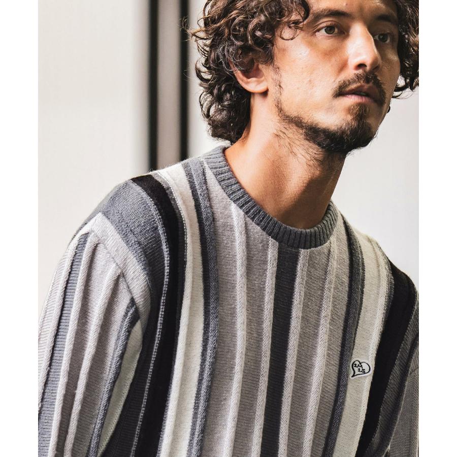 FELKOD x 1minute1second ] stripe crew 【Mountain Research】 neck knit