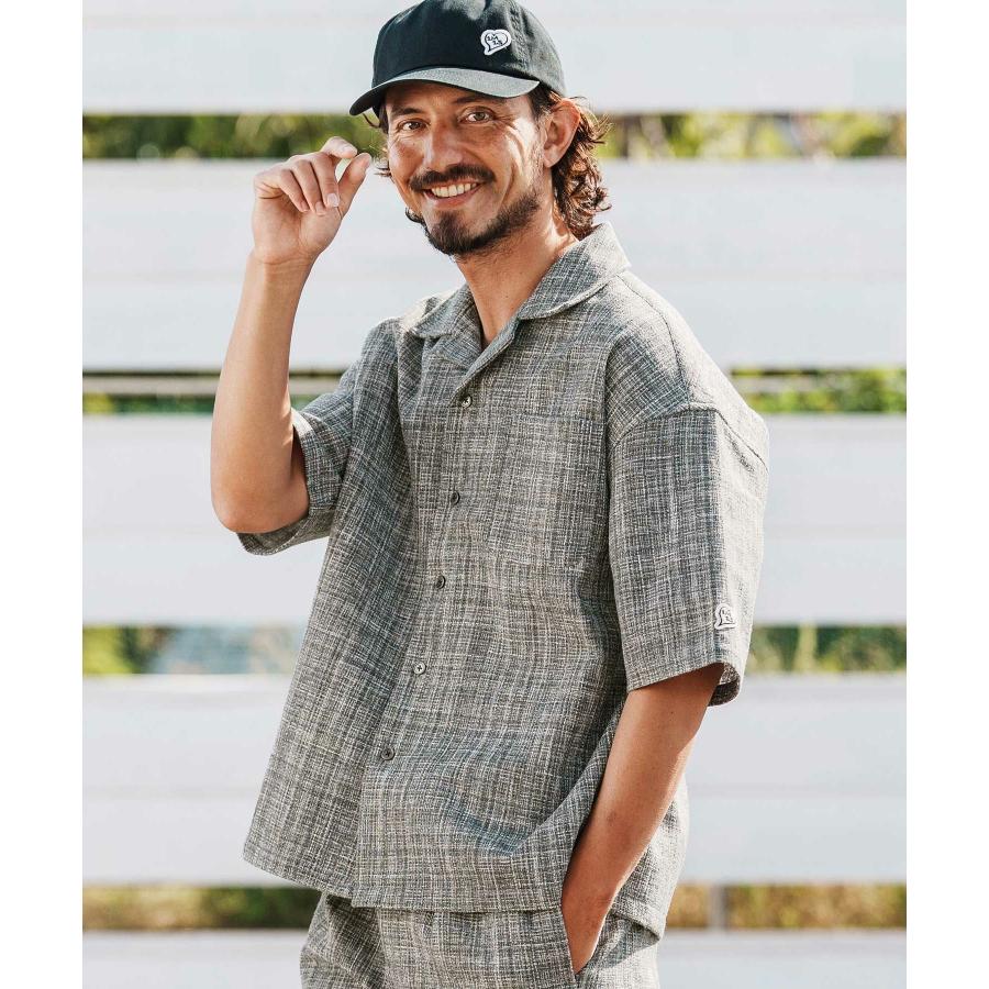 オープンカラーシャツ summer tweed open collar shirtの画像