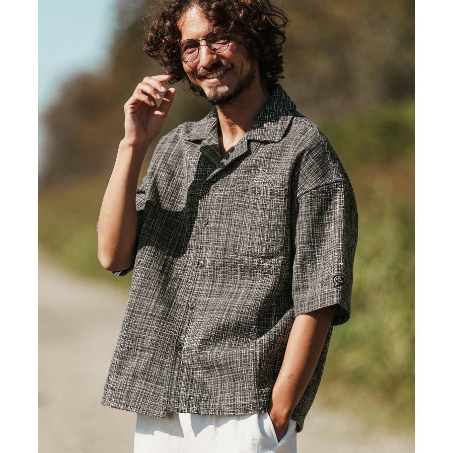 オープンカラーシャツ summer tweed open collar shirtの画像