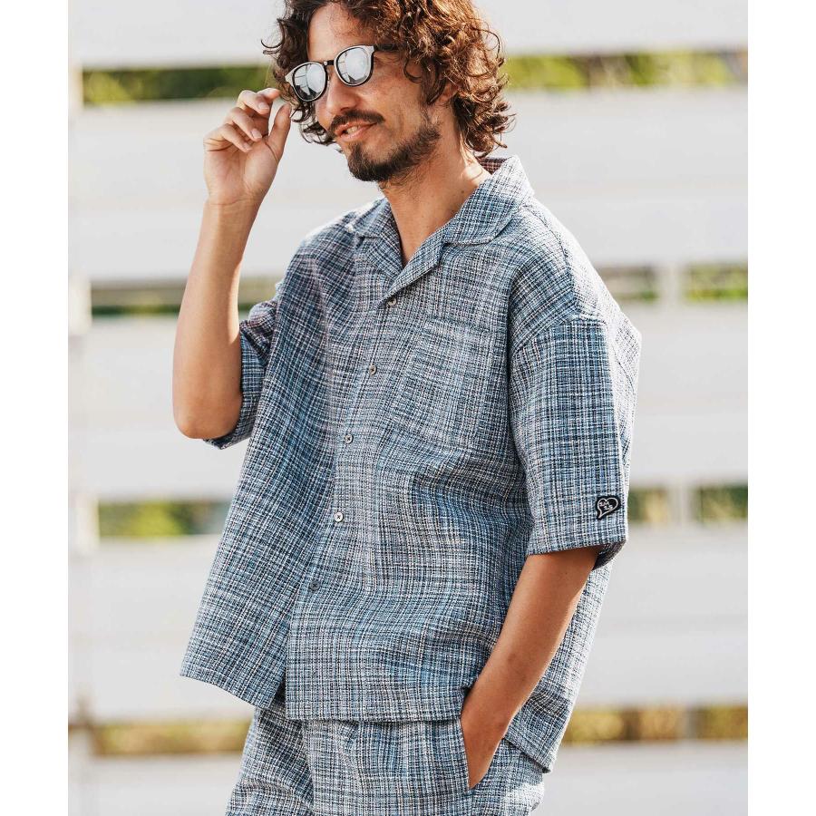 オープンカラーシャツ summer tweed open collar shirtの画像