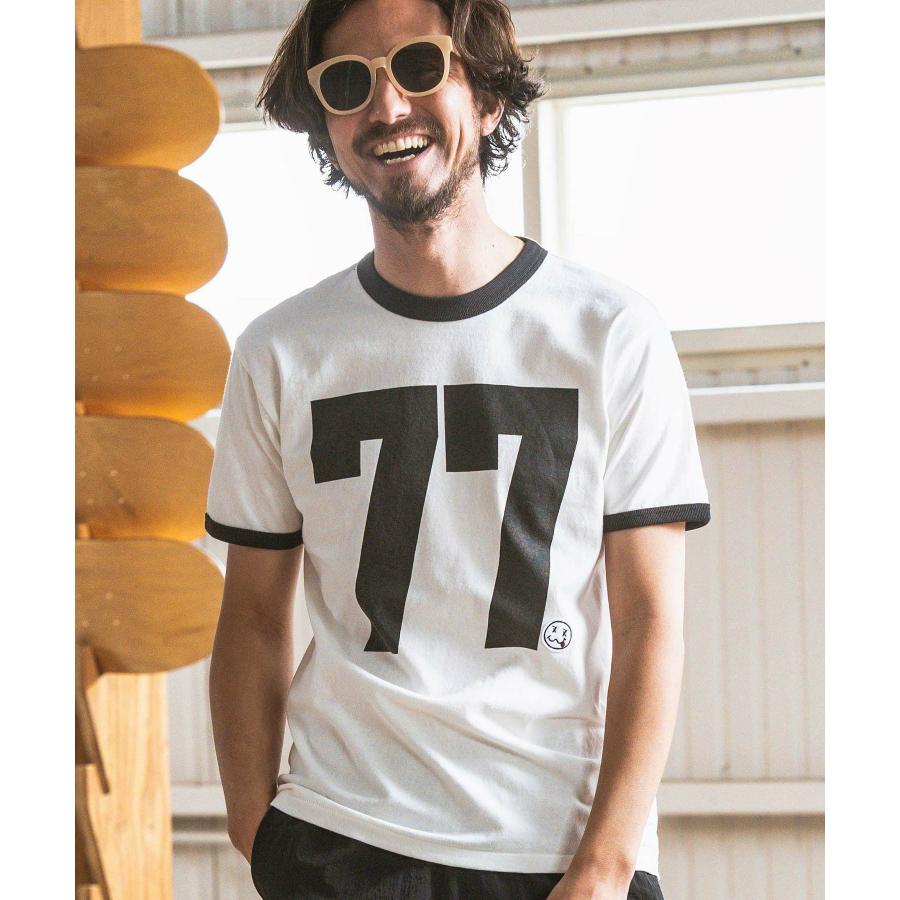 seventy seven 【30%OFF】middle onz S-S ringer t-shirts (big 77