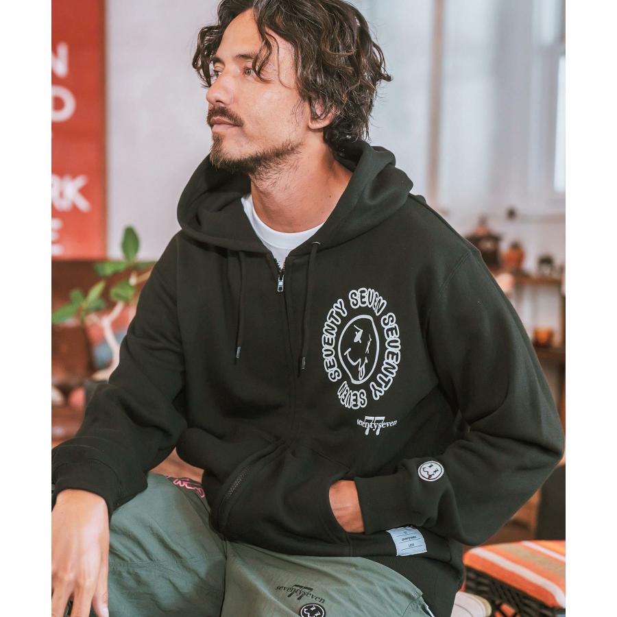 seventy seven 【30%off】middle onz zip up sweat hoodie (sunsmile