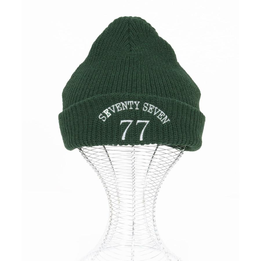 seventy seven ニットキャップ embroidery knit cap(77arch