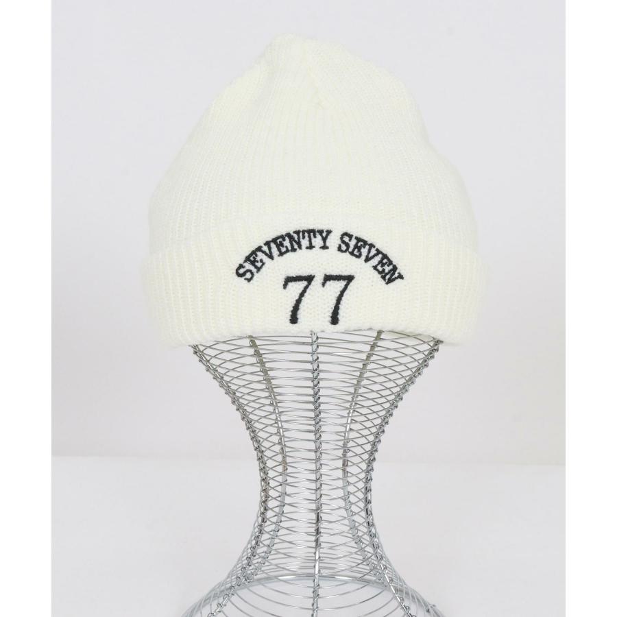 seventy seven ニットキャップ embroidery knit cap(77arch