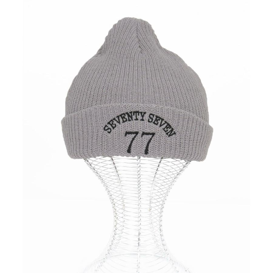 seventy seven ニットキャップ embroidery knit cap(77arch