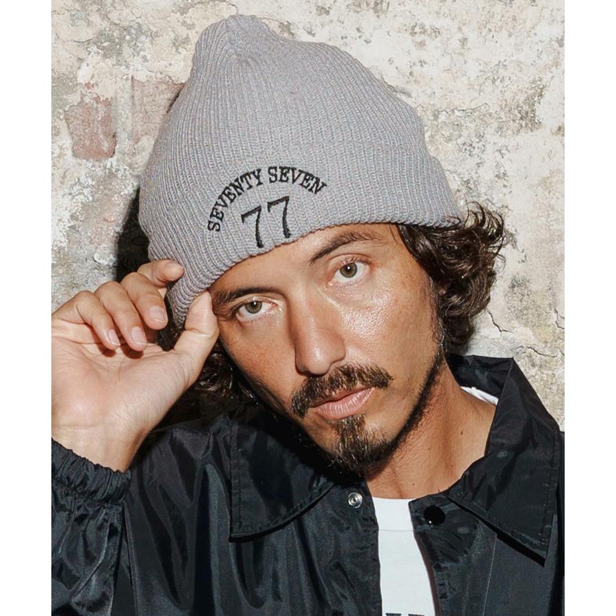 seventy seven ニットキャップ embroidery knit cap(77arch