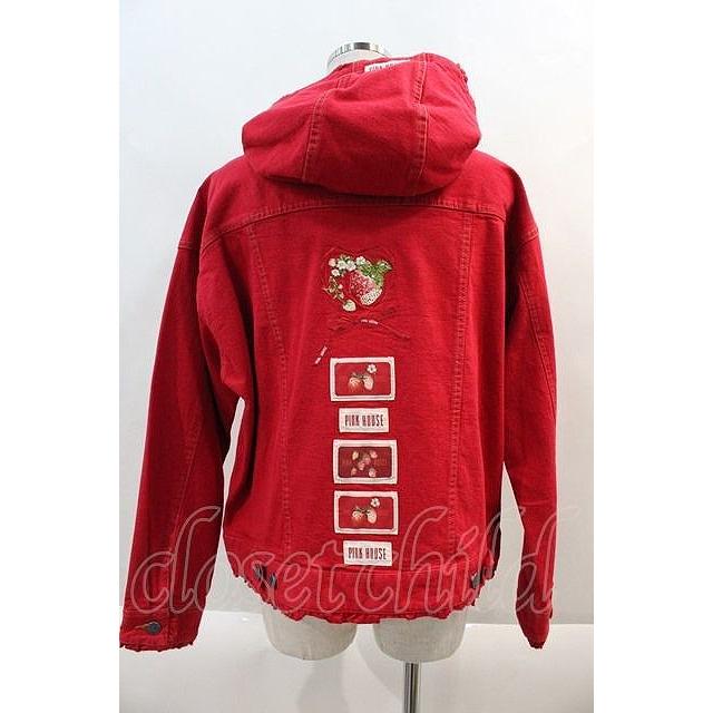 PINK HOUSE / メリーストロベリーデニムジャケット 赤 I-24-09