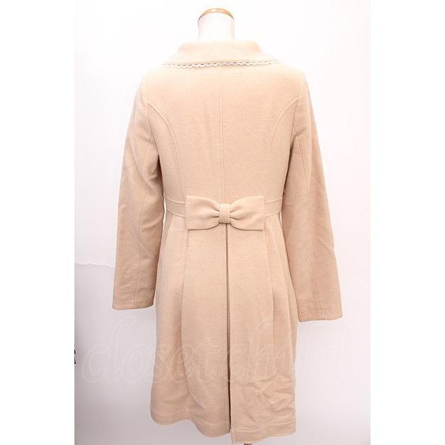 Emily Temple cute / COATパールボタン丸襟コート ベージュ Y-24-12-28