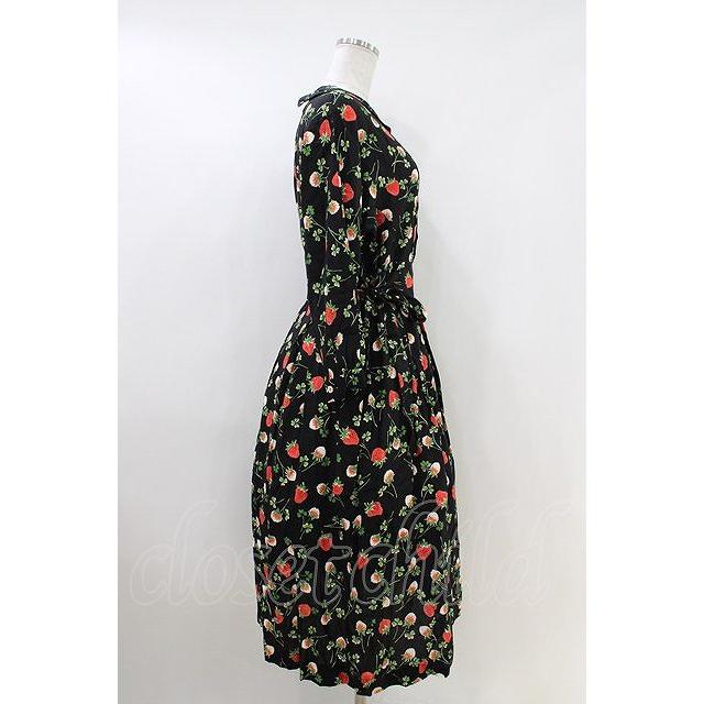ワンピース Tudor fields strap dress Jane Marple Jane Marple / Fortune garden side ribbon dress M ブラック H-26-04