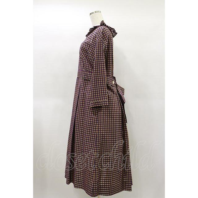 Jane Marple / アンデュラントチェックコレットドレス マゼンタ H-25 