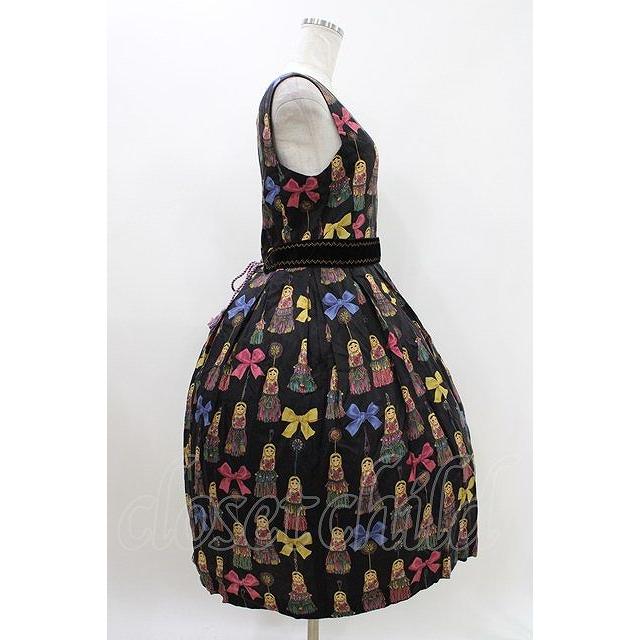 Jane Marple / Little tassel dollsスクエアドレス M ブラック H-26-04
