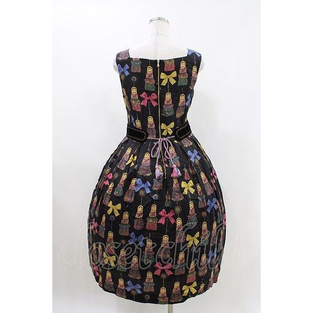 Jane Marple / Little tassel dollsスクエアドレス M ブラック H-26-04