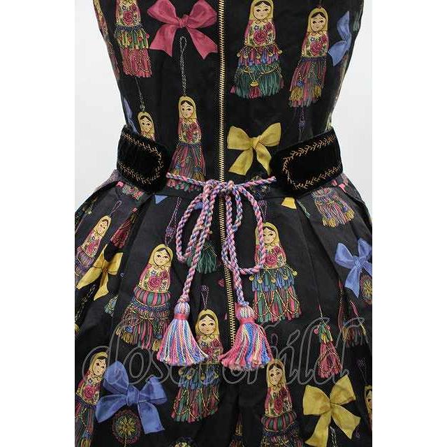 Jane Marple / Little tassel dollsスクエアドレス M ブラック H-26-04