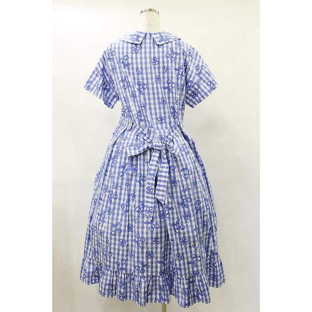 Jane Marple / Picnic cloth joyfulドレス M ブルー H-25-07-10