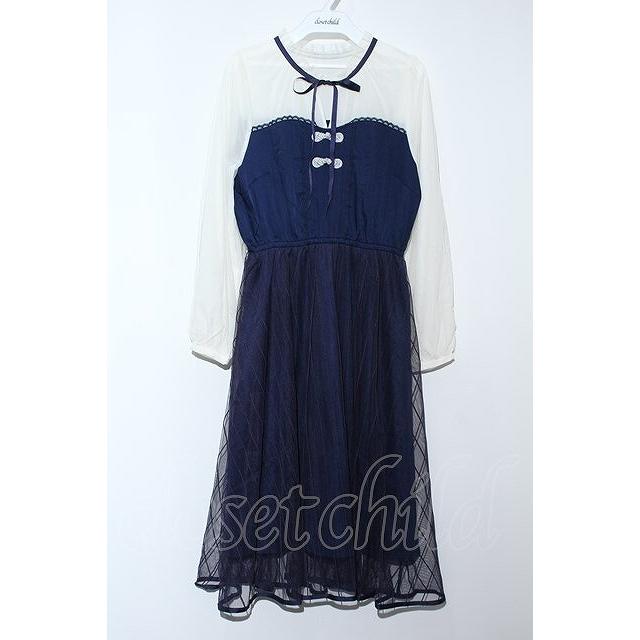 axes femme POETIQUE / チャイナボタンチュールワンピース S231009062AXOPASZS