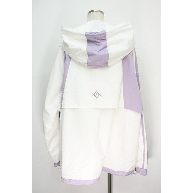 REFLEM / BIGアーチ切替ハイネックジャージパーカー 白x