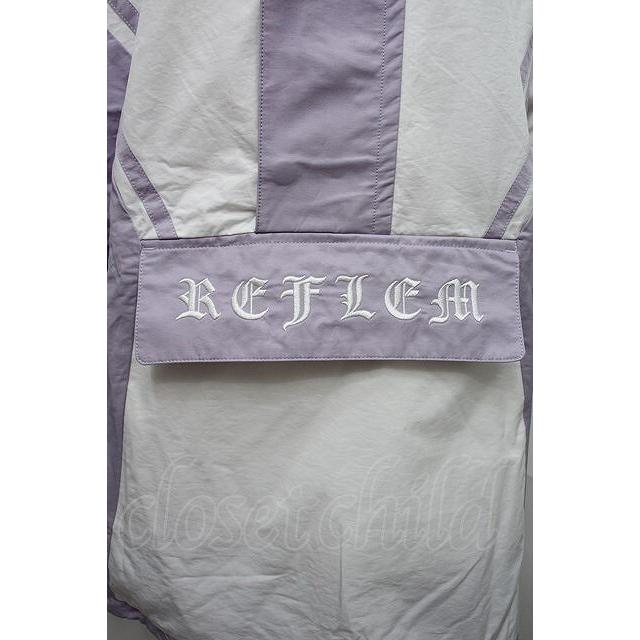 REFLEM / BIGアーチ切替ハイネックジャージパーカー 白x