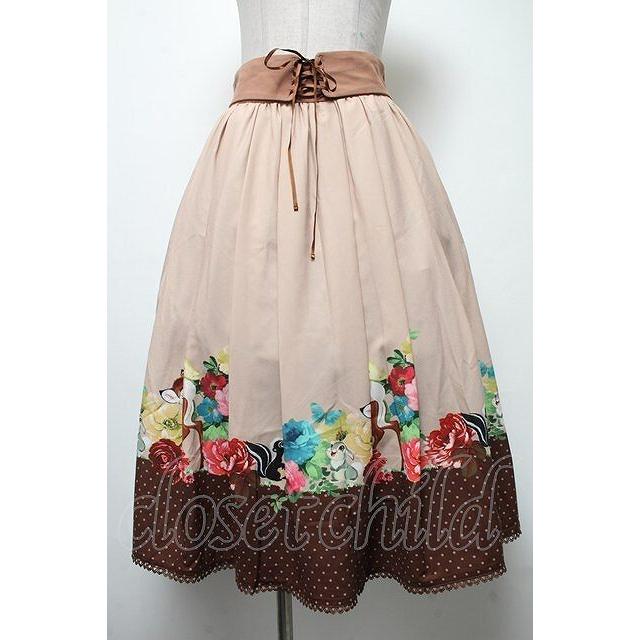 axes femme POETIQUE / ディズニー バンビ/スカート ベージュ S-25-02