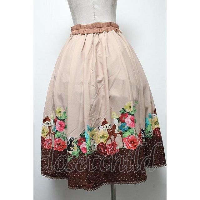 SALE】axes femme POETIQUE / ディズニー バンビ/スカート ベージュ S 