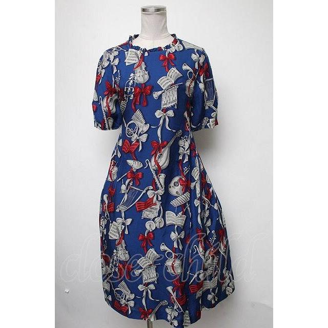 Jane Marple / Pieces of music Dayドレス ブルー S-25-02-15-043-JM