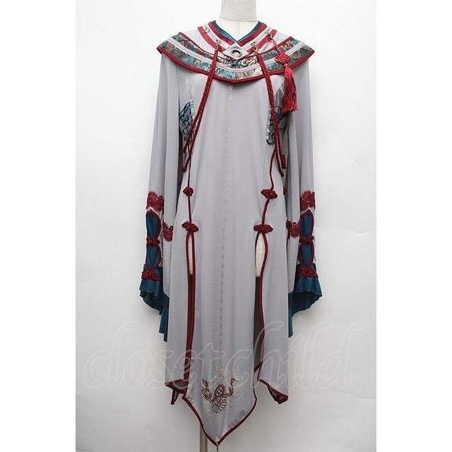 OZZ ONESTE　チャイナ ワンピース　グレー Ozz oneste / チャイナボタンワンピース グレー S-25-08-04-016-OO-OP