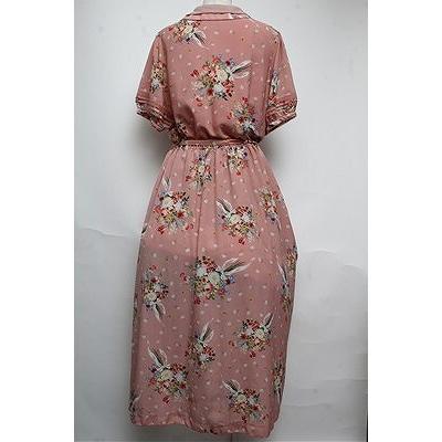 PINK HOUSE / ローズブーケプリントワンピース ピンク S-25-05-20-1029