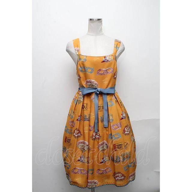 Emily Temple cute / CIRCLEノースリーブワンピース オレンジ S-24-11