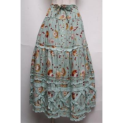 PINK HOUSE / ピンクハウスパーラープリントパッチワークスカート