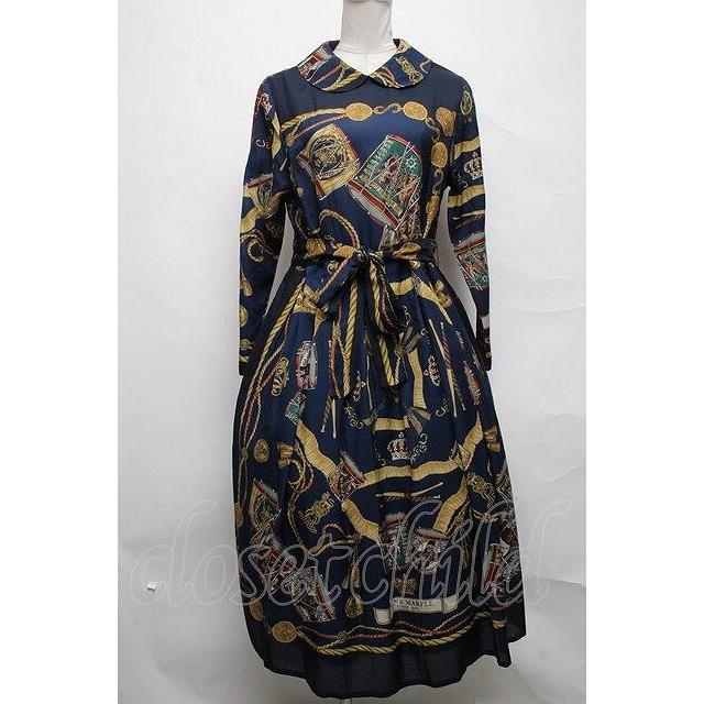 Jane Marple / Royal drums Tartan check dress 紺x赤 S-25-03-25-064