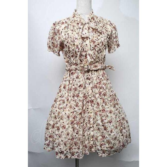 LIZ LISA / 花柄ニットレースワンピース オフ S-25-08-11-020-LO-AC-AS