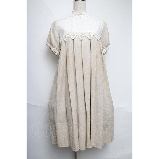 リネンのテレーズワンピース SERAPHIM / リネンのテレーズワンピース ベージュ S-25-06-07-007-LO