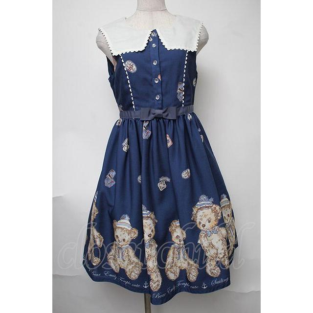 Emily Temple cute / Sailing Bearワンピース ネイビー S-25-08-11-048